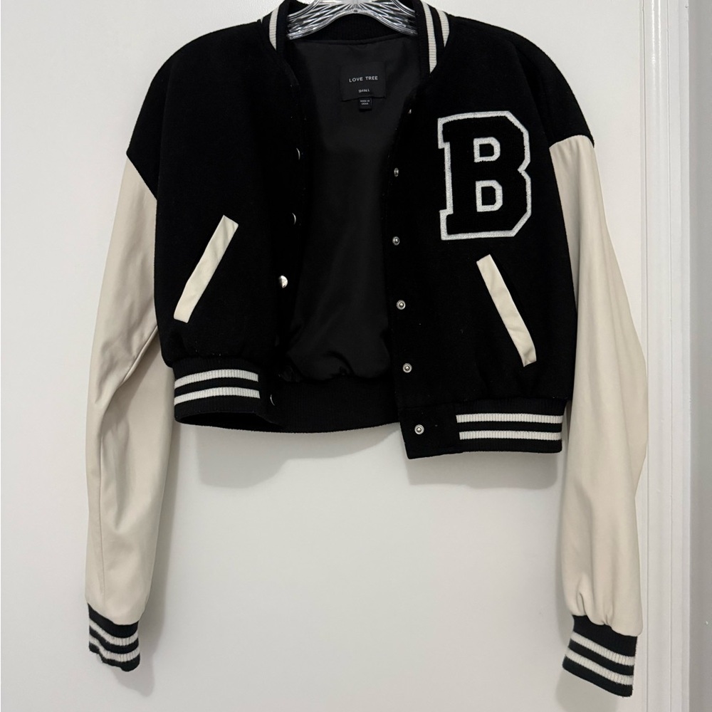 Black and White Letterman Jacket